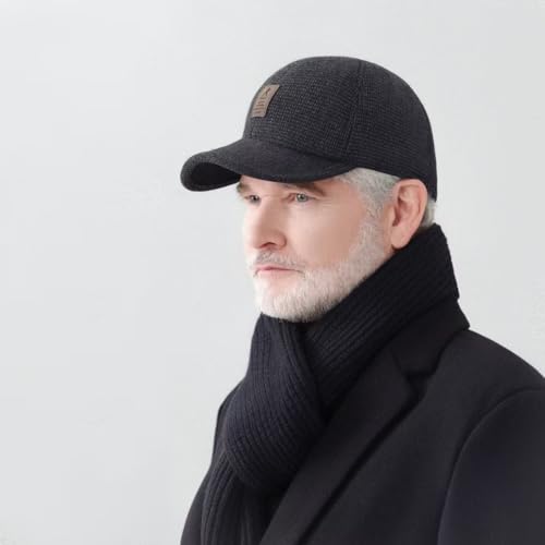 Men's Winter Outdoor Golf Hat Black Cotton - Sport Baseball Dad Cap