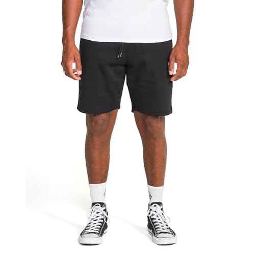 Volcom Mens Elastic Waist SweatShorts with Drawstring ? Fleece Lounge Shorts, Soft Cotton Blend