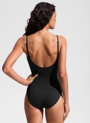 Nexfeel Scoop Neck One-Piece Swimsuit - Medium Black, Women's Bathing Suit