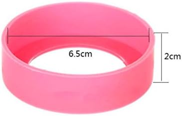 AKOAK Water Bottles Bottom Silicone Sleeve Protective Cover Cap,2.56 Inches,Fit for Cups with Bottom Base Diameter From 2.56 Inches to 2.75 Inches (Pink)