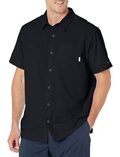 Men's PFG Slack Tide Camp Shirt - Large Black Sun Protection