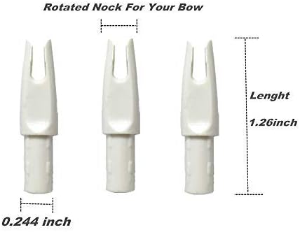 Arrow Nocks 0.246 inch Inside Diameter Inserts 6.20mm 60 Pack for Archery Standard Size(0.244" to 0.246") Arrows