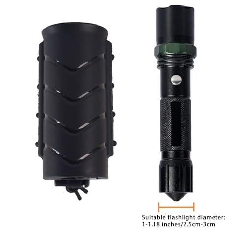 Tactical Duty Belt Flashlight Holder Rotatable MOLLE Torch Holster for Police Security Military