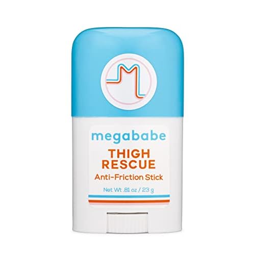 Megababe Thigh Rescue Anti-Chafe Stick Mini | Travel size, great for on-the-go | Prevents skin chafe & irritation | Thighs, arms, bra-lines & more