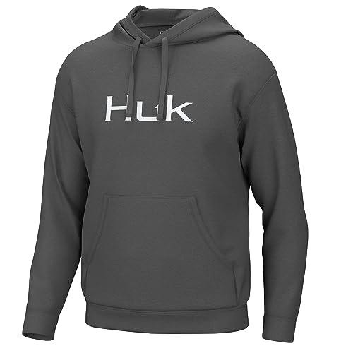 HUK MEN Huk'd Up Logo Fishing Hoodie, Fleece Hoodie With Stretch