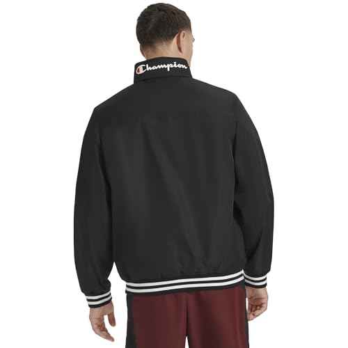Champion mens Water Resistant Varsity Bomber Jacket With Flex Stand Collar