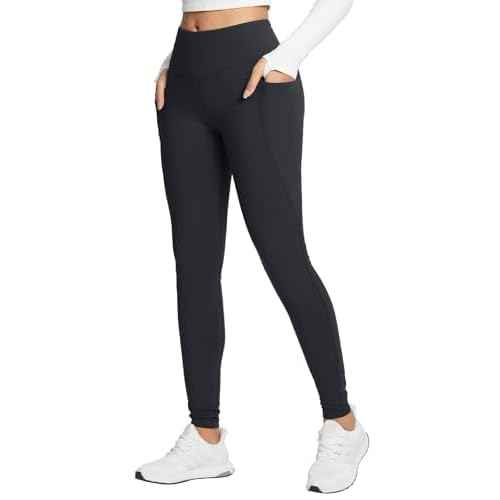 baleaf 25''/30'' Women's Fleece Lined Leggings Water Resistant High Waist Winter Running Hiking Pants Zipper Pockets