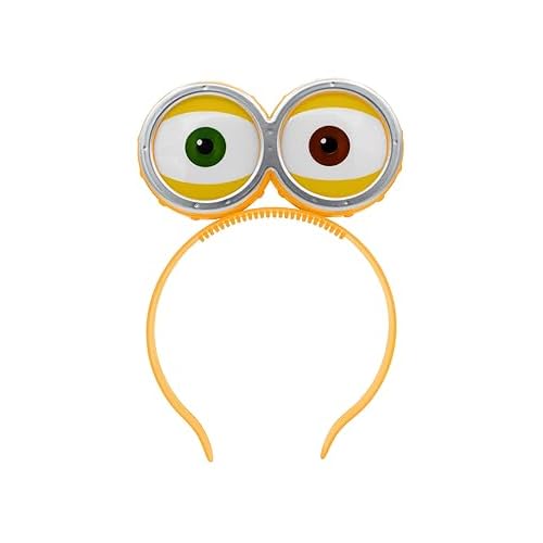 Nicky Bigs Novelties Light Up Eyeball Headband - Monster Alien Funny Playful Googly Eyes Headband - Wacky Flashing Goggles Eyeball Headwear Accessory for Halloweens, Cosplay Parties and More