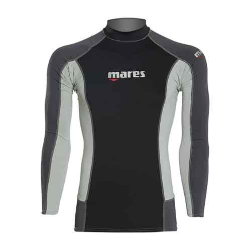 Mares Men's Trilastic Long Sleeve Rash Guard Shirt for Water Sports | UV Protection, Flatlock Stitching Style