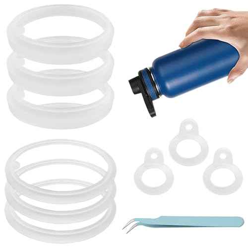 CoguZed 3 Sets of 9 Silicone Gaskets for Thermoflask & Takeya Lids Water Bottle Replacement, Perfect for Straw Lid, Chug Lid & Spout