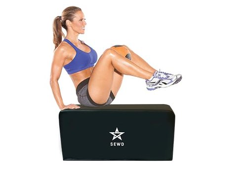 Pilates and Yoga Bench by SEWD – Portable Workout Bench for Full Body Exercise with Handle – Weight Training, AB Workout, Hip Thrust and Glute Training Home Gym Equipment (Flat Weight Bench)