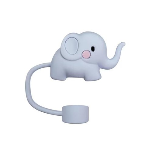 Elephant Straw Cover for Stanley 40&30 Oz Cup, 10mm Silicone Straw Covers Cap for Stanley Cup Accessories, Cute Topper for Tumblers, Cap Stopper for Reusable Straws Tip Lids（DM530）