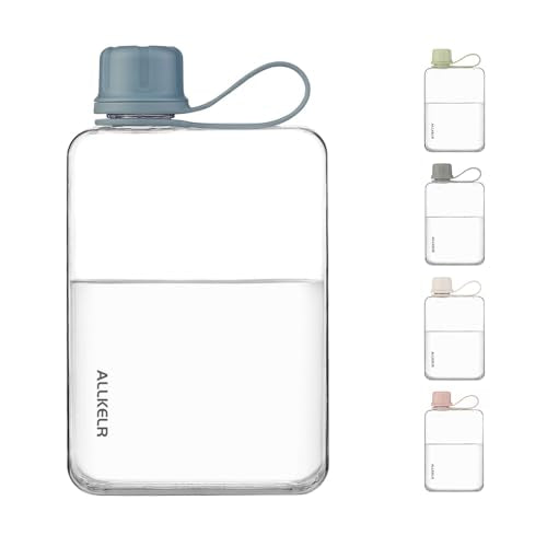 Portable Flat Water Bottle 17 oz Blue - Minimalist Eco-Friendly Travel Container
