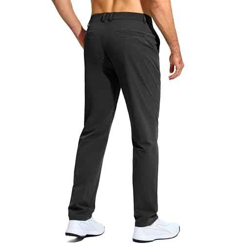 G Gradual Mens Golf Pants Stretch Dress Casual Pants 30"/32"/34" Lightweight Work Travel Slacks for Men with 4 Pockets