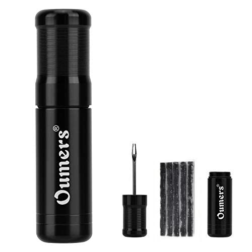 Oumers Tubeless Bike Tire Repair Kit - 5 Black Strips & Insertion Tool