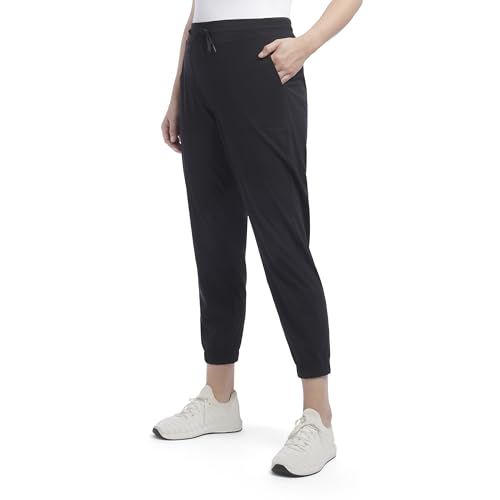 Jockey Women's Infinity Red Eye Jogger Sweatpants Large Deep Black - Comfortable Activewear
