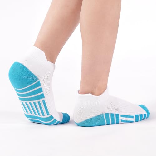 Kids Socks 12 Pairs Toddler Ankle Athletic Socks with Tab - 10-14 Years Multicolored