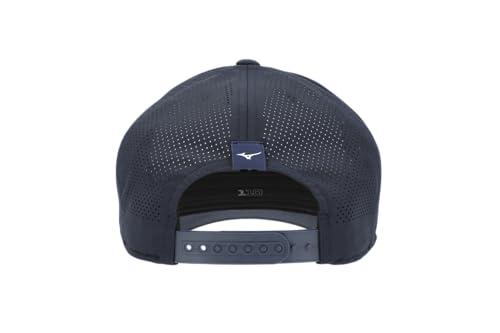 Unisex Golf Cap - Mizuno Tour Vent Adjustable Snapback Hat Navy White One Size