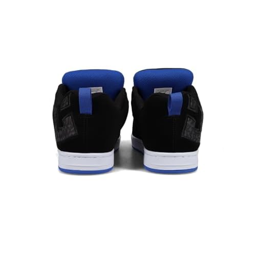 DC Men's Court Graffik Skate Shoe, Black/Blue