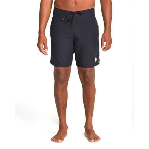 Volcom Mens 18" Boardshorts ? Stretch Swim Trunks with Drawstring Waist and Back Flap Pocket
