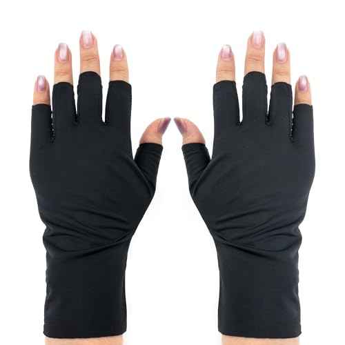 Medsuo UV Gloves for Gel Nails Professional UPF50+ UV Protection Gloves for Driving Cycling Fishing Running