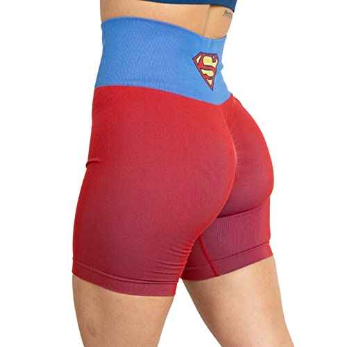 DC Comics Workout Biker Shorts for Women Seamless Scrunch Short Gym Yoga Fitness Wonder Woman Batman Harley Quinn Superman