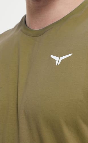 Men's Cut Off Workout Tank Top - Medium Army Green