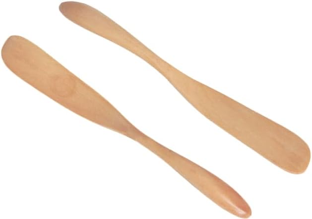 Wood Butter Knife Cheese Spreader 6.5", Set of 6, Restaurant Grade