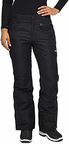 Women's Insulated Snow Sports Cargo Pants - Medium / 31" Inseam, Black