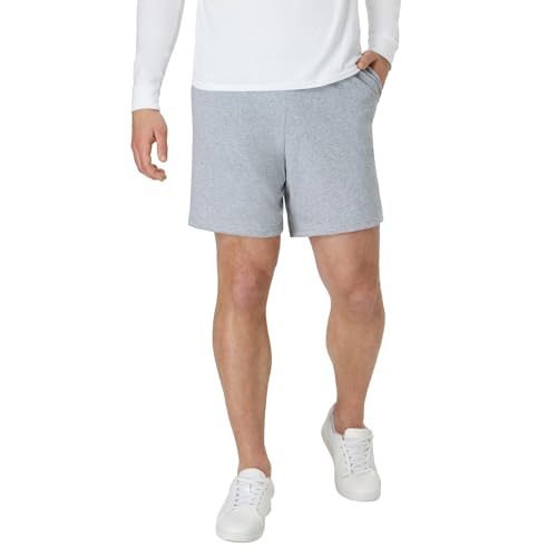 Hanes Men's Athletic Shorts with Pockets - Light Steel, Large, 7.5" Inseam