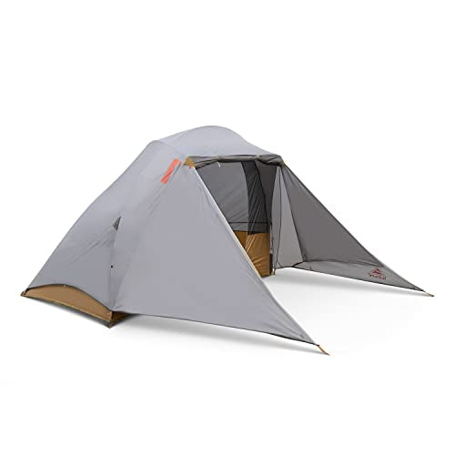 Kelty Caboose 4P Tent and Vehicle Awning Shelter, Universal Attachment for Vans, Trucks, SUVs, Standing Height Door, Massive Vestibule, Fully Freestanding, Designed in Sunny Colorado (2023)