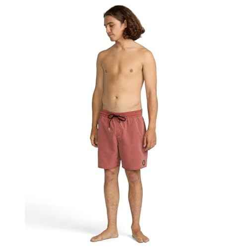 Volcom Mens 17" Elastic Waist Surf Swim Trunks ? Quick-Dry Boardshorts with Drawstring and Back Pocket