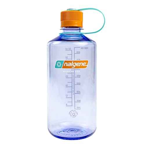 Nalgene Leak Proof Tritan BPA-Free Water Bottle - 32 oz Narrow Mouth - Made in the USA for Outdoor Use & Daily Hydration (Amethyst)