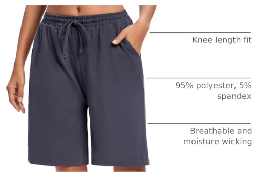 X-Large Women's Bermuda Shorts Lounge Athletic Casual Running Shorts with Pockets