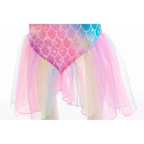 GALLDEALS Girls Swimsuit 3 Piece Bathing Suits Flounce Ruffle Tankini Set Beach Swimwear with Cover Ups Skirt for 3-10 Years