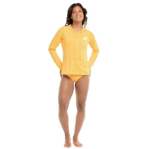 Body Glove Womens Mandie Zip Front Hoodie Rashguard with UPF 50Rash Guard Shirt