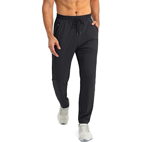 G Gradual Men's Sweatpants with Zipper Pockets Tapered Joggers for Men Athletic Pants for Workout, Jogging, Running