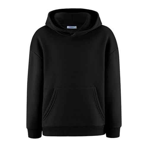 Arshiner Boys Hooded Sweatshirt Fleece Pullover Long Sleeve Warm Hoodies with Pocket for Kids 5-14 Years