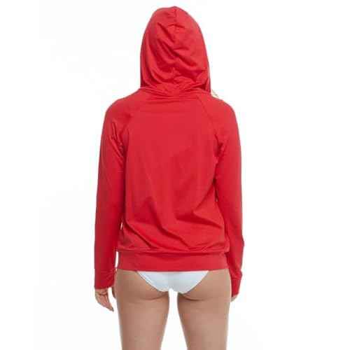 Body Glove Women's Standard Smoothies Adeline Zip Front Hoodie Rashguard with UPF 50+