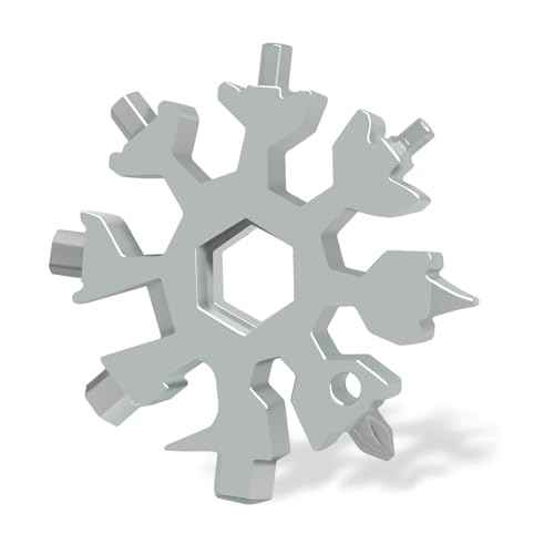 Stocking Stuffers For Men - 18 in 1 Snowflake Multitool for Men, Mens Gift for Christmas, Gift for Dad, Snowflake Bottle Opener/Screwdriver Kit/Wrench Kit, Durable and Easy To Carry