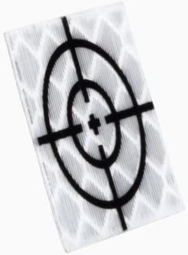 AdirPro N Style 50X50 MM Reflective Adhesive Target Sheets for Total Stations - Ideal for Back Sights, Check Shots, Elevation & Monitoring (Pack of 10)