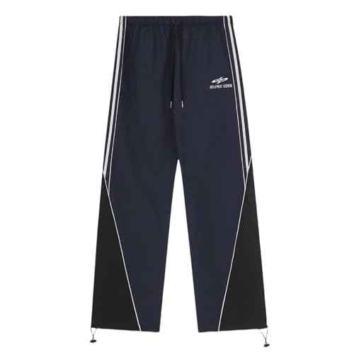 Aelfric Eden Womens Embroidery Patchwork Striped Track Pants Unisex Baggy Sweatpants Wide Leg Drawstring Y2K Pants