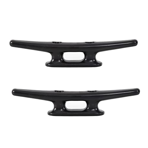 Black Nylon Dock Cleats 5 Inch - 4 Pack with Screws for Marine Docking