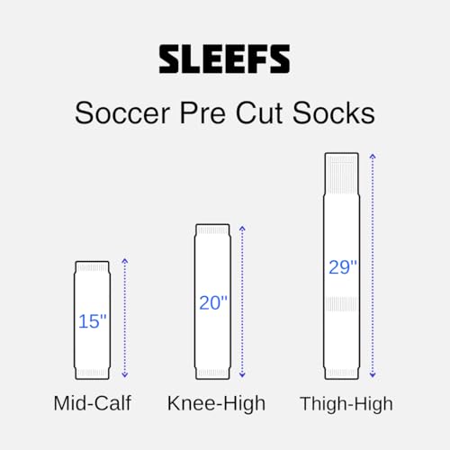 Pre Cut Soccer Socks for Men - Yellow Knee-High Grip Leg Sleeves, No Cut Needed