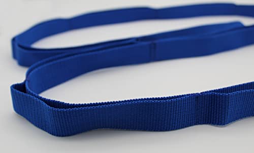 Blue RangeMaster Stretch Strap with Exercise Guide - Yoga, Pilates & Physical Therapy