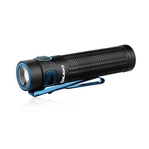 OLIGHT Baton3 Pro EDC Rechargeable Flashlights 1500 Lumens with Charging Cable, L-Shape Stand and High Performance Bright LED Flashlight for Camping and Emergency (Cool White Light: 5700~6700K)