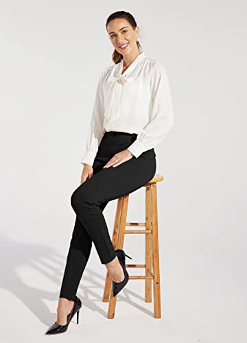 Willit Women's Yoga Dress Pants Skinny Leggings - Small, 28 Inch, Black