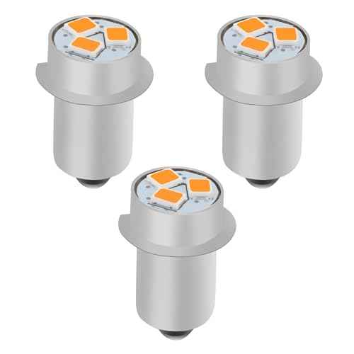 Flashlight Bulbs Replacement, Mag-Lite Led Bulb for Ryobi Craftsman Milwaukee Flashlight, 18V 19.2V LED Flashlight Bulb-3 Pack