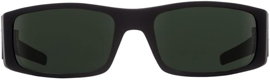 Spy Hielo Sunglasses - Soft Matte Black Frame with Grey Green Happy Lens