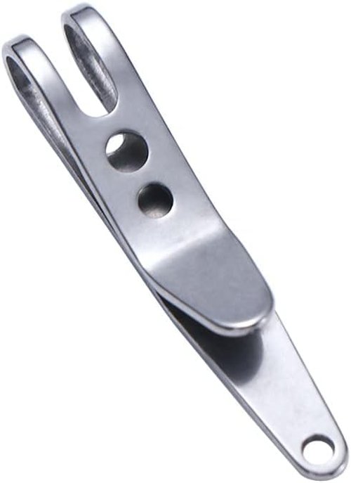 Htppzjr Siver Pocket Bag Suspension Clip Stainless Steel Bag Waist Belt Hanging Clip Mini Metal Key Buckles Portable Pocket Clips Outdoor Gadgets Strength Training Plate Storage Racks